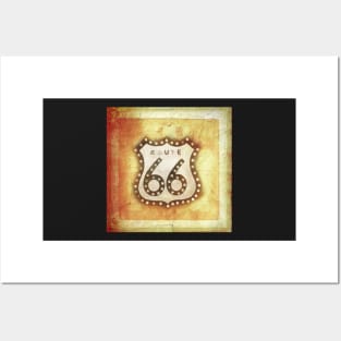 Vintage Route 66 Sign - photography Posters and Art